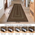 thumbnail image 4 of 2' x 6' Braided Jute Hallway Runner Rug，Non Slip Ultra Thin Washable Low-Pile Carpet for Laundry Room, Farmhouse Modern Mat Runner for Bedroom, Entryway, Hallway, 4 of 10
