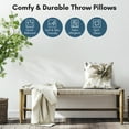 thumbnail image 2 of Americanflat 14"x14" Floral Throw Pillow with Premium Polyester - Sepia, 2 of 8