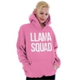 thumbnail image 5 of Llama Squad Save The Drama Alpaca BFF Hoodie Sweatshirt Women Brisco Brands 4X, 5 of 6