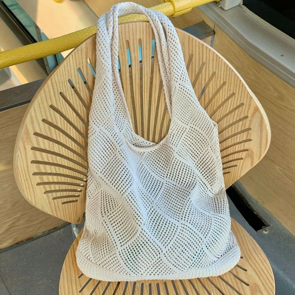 Crochet Bags Beach Tote bag Summer Beach Bag for Women Aesthetic Mesh Tote Bag Hippie Bag Knit Bag