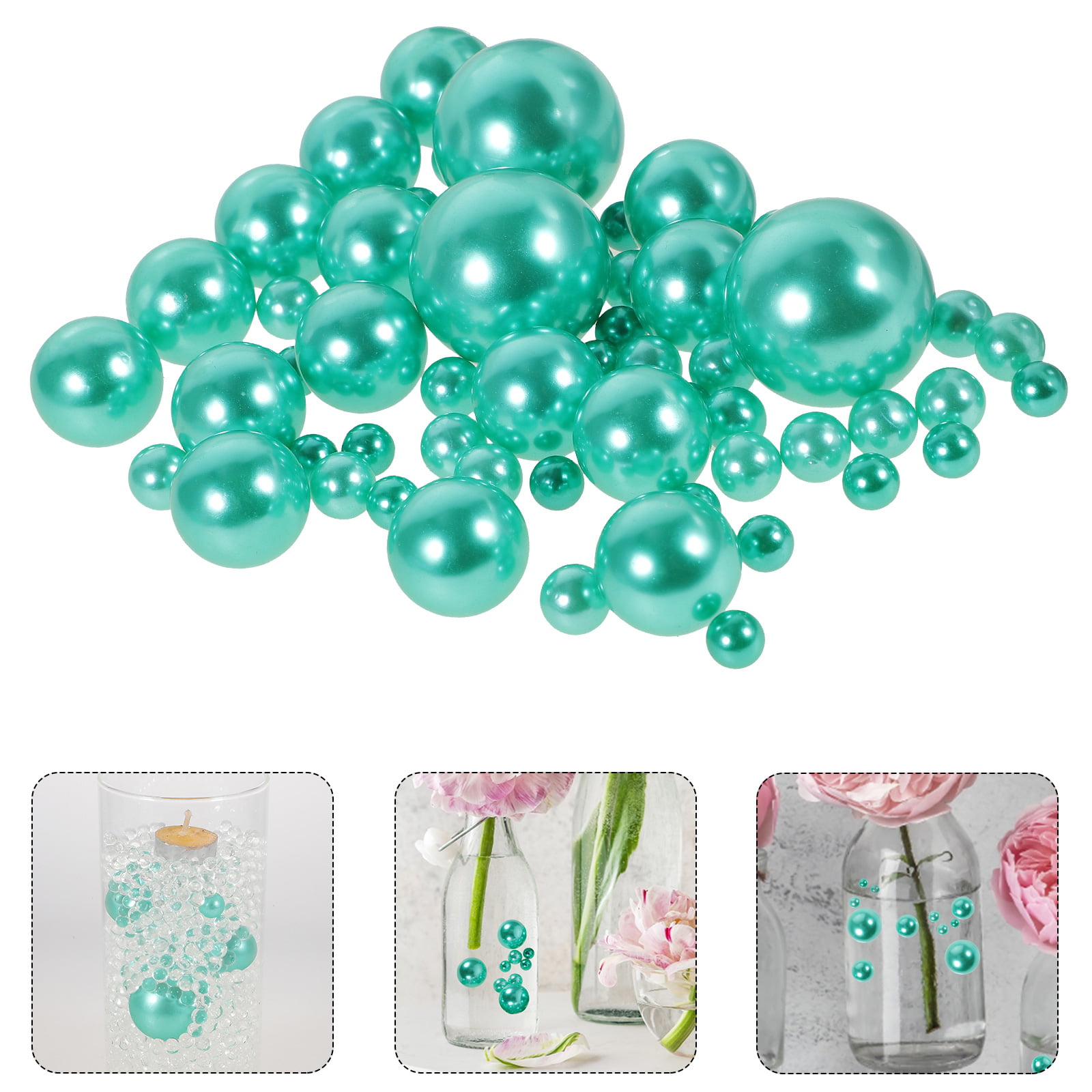 125pcs Fake Pearls Diy Vase Decor Pearls Floating Pearls Flower Arrangement  Decorations 