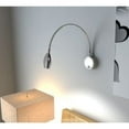 thumbnail image 3 of Luz de lectura LED de cabecera 3W Luz de lectura LED de cisne flexible Luz de pared negra Luz de lectura LED con interruptor Blanco cálido 3000K Moderno, 3 of 5