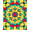 Yellow, Pattern 2, variant on ODIKA 2'x3' Machine Washable Non-Slip Area Rug, Vintage Kaleidoscope Burst Featuring Prismatic Explosion High Traffic Rug, Yellow, 534651