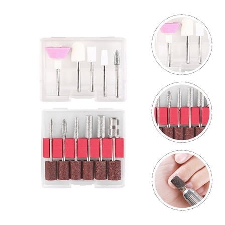 MUSEYA 11Pcs Sanding Disc for Nail Drill Metal Assorted Color for Cuticle Trimming Home Use