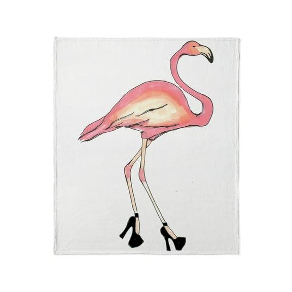 CafePress - Flamingo Throw Blanket - Soft Fleece Throw Blanket, 50"x60" for All Ages