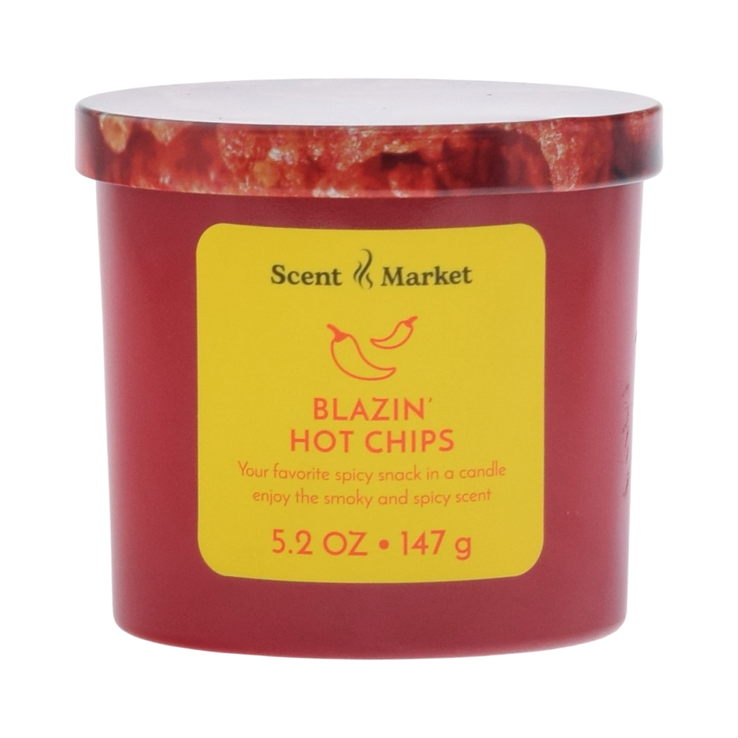 (2 pack) Scent Market Blazin' Hot Chips Scented Jar Candle 5.2oz