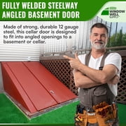 Steelway Angled Basement Door - Fully Welded Durable Cellar Doors for Enhanced Security and Weather Protection 51 W x 43.5 L x 52.5 H