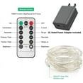 thumbnail image 4 of Plug in Fairy Lights with Remote Control Timer, 8 Modes 33ft 100 LED Dimmable String Lights, Waterproof Firefly Starry Lights Twinkle Lights for Indoor Outdoor Decoration, UL-Listed, White, 4 of 7