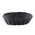 thumbnail image 2 of TableCraft 2471 Black 7 x 5" Oval Woven Plastic Basket - Dozen", 2 of 2