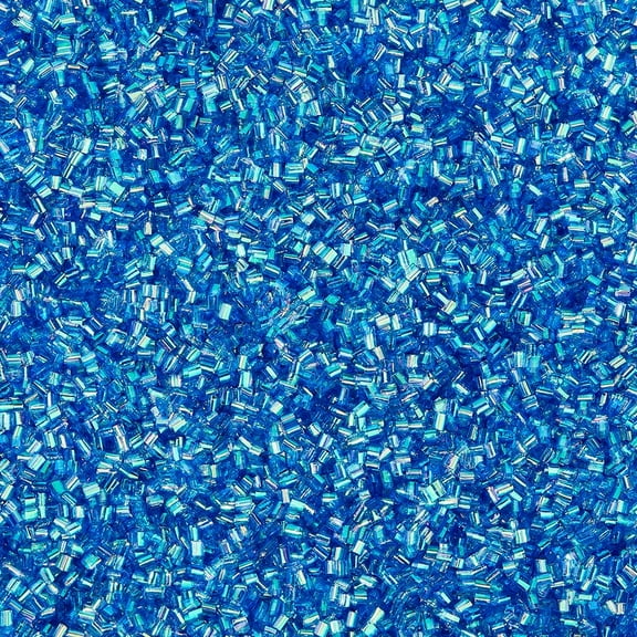 70G Crispy Bingsu Beads Iridescent Soft Straw Tube Beads 3D Glitter Plastic Beads Marine Blue Plastic Bead Assortment Crunchy Slime Microbeads Supplies