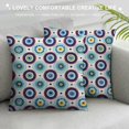thumbnail image 3 of Nawypu Evil Eye Decorative Throw Pillow Case Symmetrical Pattern All Seeing Eye Turkish Ethnic, Cushion Cover for Couch Living Room Car, White Baby Blue, 3 of 5