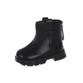thumbnail image 2 of Bnwani Girls Winter Boots Ankle PU Leather Side Zipper Fleece Lined Velvet Flat Princess Booties 2-11 Years, 2 of 9