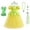 Dress with Accessories, variant on KAWELL Green Fairy Princess Dress for Girls Elf Costume Outfits Birthday Party Fancy Dresses