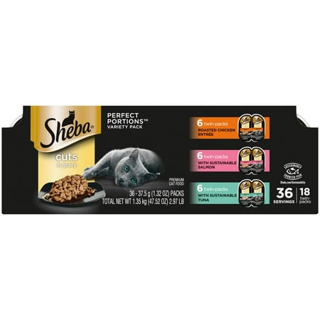 UPC 023100122670 product image for Sheba Perfect Portions Wet Cat Food Cuts In Gravy Variety Pack  2.6 Oz.  18 Twin | upcitemdb.com