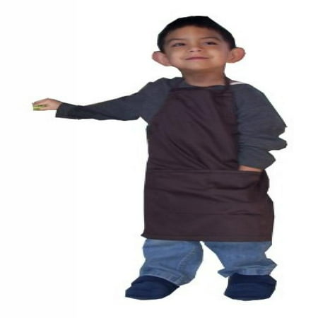 Boy's Organic Cotton Full Apron - Chocolate Brown