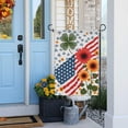 thumbnail image 2 of Clover Sunflower with American Flag Garden Flags 12×18 Inch Double Sided Decorative Yard Banner Seasonal Flag for Outdoor Outside Decor, 2 of 6