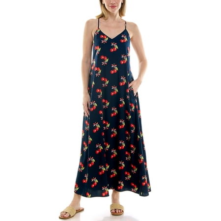 Nicole Miller Women's Maxi Slip Dress With Built In Bra, Sizes S-XL