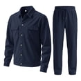 thumbnail image 4 of Miqool Mens 2 Piece Corduroy Outfits Lapel Button Up Shirt Elastic Waist Long Pants Matching Set Casual Shirt and Pants Set S‑3XL, 4 of 6