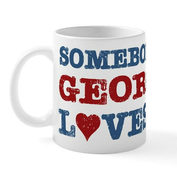 CafePress - Somebody In Georgia Loves Me Mug - 11 oz Ceramic Mug - Novelty Coffee Tea Cup