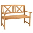 thumbnail image 5 of Durable  Wood Patio Bench Garden Chair Loveseat Wooden Accent Outdoor Garden Deck, 5 of 12