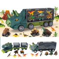 thumbnail image 2 of Dinosaur Car Toy Inertial Drive Pull Back Simulated Transport/Container Truck Dino Toy for Children, 2 of 10