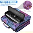 thumbnail image 6 of Zipper Binder with Shoulder Strap 2 inch 3 Ring Waterproof File Folder Organizer Bag 500 Sheet Exquisite Floral Illustration, 6 of 8