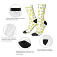 thumbnail image 3 of Logiee Yellow Lemon Leaves Print Adult Socks for Men & Women,Calf Socks, Ankle Socks,Boots Socks,Breathable Casual Sock,Unisex Crew Socks, 3 of 6
