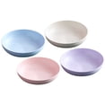 thumbnail image 4 of Deep Dinner Plates, 5.9"×1.4" Lightweight Dinner Dish, Round Serving Plates, Shallow Dinner Bowls, Plastic Plates Microwave and Dishwasher Safe, Multipurpose Plates for Daily Use, Purple, 4 of 7