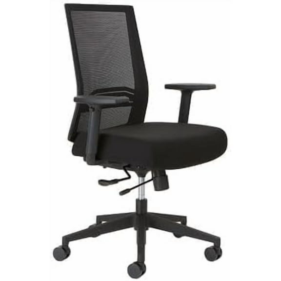 OFW Smarti EL Ergonomic Mesh Task Chair with Adjustable Lumbar, Arms & Synchro-Tilt – Black