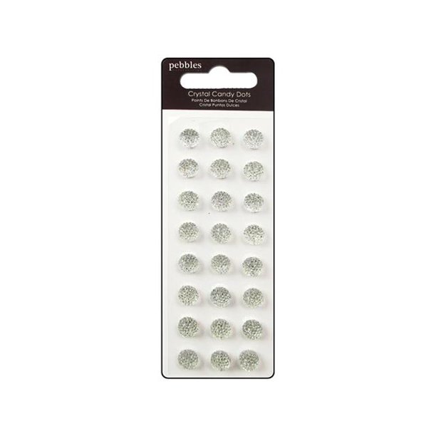 Pebbles Sticker Candy Dots Crystal White