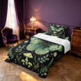 thumbnail image 3 of Homewish Moon Phase Butterfly Twin Sheets, Botanical Daisy Mushroom Bedding, Green Black, 3-Piece, 1 Flat Sheet, 1 Fitted Sheet and 1 Pillowcase, 3 of 6