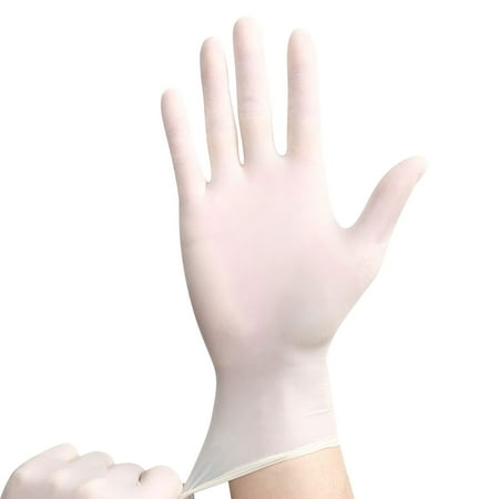 

FHKOEGHS Reusable Household Gloves Large Kitchen Gloves Small Soft Basic Nitrile Exam Gloves 5.5 Heavy Duty Powder Clean Disposable Glove White 100Pcs