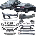 thumbnail image 2 of Ikon Motorsports M340 Style Front/Rear Bumper Covers W/ Sensor Holes/Fog Covers NO ACC + M-Tech Style Side Skirts W/Ambient Light Compatible With 2019-2022 BMW G20 Sedan 4-Door Unpainted Black, 2 of 4