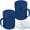 Navy Blue, variant on Metal Salt Pepper Dredge Shakers - With Handle - Seasonings Spice Shakers With Holes and Lids - 10 Ounce, 2pcs