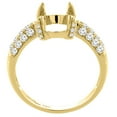 thumbnail image 2 of 14K Yellow Gold Natural Orange Moonstone Engagement Ring Oval 16x12 mm & Diamond Accents, size 5.5, 2 of 3