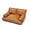 Brown, variant on Pet Sofa Bed, Vintage Cat Dog Faux Leather Sofa with Non-Slip Bottom for Dogs Cats (Brown, Medium)