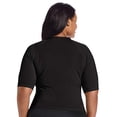 thumbnail image 3 of Kanu Surf Women's Plus-Size UPF 50+ Active Rashguard &amp; Workout Top, Black, 1X, 3 of 3