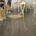 thumbnail image 3 of Flash Furniture Commercial Light Oak Indoor/Outdoor Wood Look Resin Cross Back Chair, 3 of 10