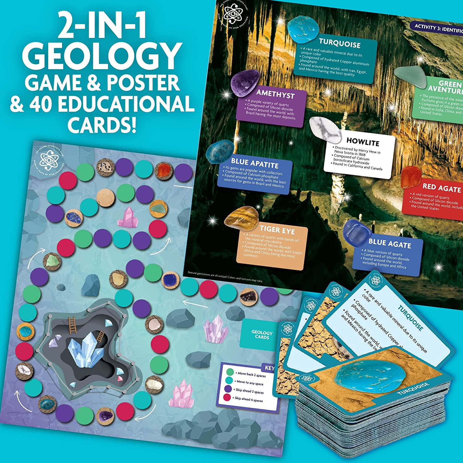 The Young Scientists Club Gemstone Treasures, Boys and Girls, Child, Ages 6+