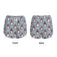 thumbnail image 3 of Balery Snowflake Christmas gnome Pantalones cortos deportivos para mujer con forro y dos bolsillos, elásticos, para entrenamiento, gimnasio, yoga-XX-Large, 3 of 7