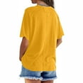 thumbnail image 4 of AherBiu Oversized Tops for Women Short Sleeve Tshirt Drop Shoulder Loose Comfy Plain Top Tees Shirts, 4 of 7