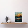 thumbnail image 2 of Seascape Sunset Port City Waves Horizon Artwork Framed Wall Art Print A4, 2 of 4
