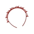 thumbnail image 1 of Sonducket Diadema Unisex Alice para hombre y mujer, banda deportiva para el pelo, aro de Metal, flequillo doble, horquilla para el pelo, accesorio para el Accesorio para el cabello Escarlata, 1 of 1