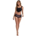 thumbnail image 5 of DARING DIVA Women's Ice Silk Mid-Waisted Full Coverage Boxer Briefs XL Red, 5 of 6
