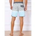 thumbnail image 5 of DARING DIVA Men's Summer Drawstring Color Block Beach Shorts 32 Light Gray, 5 of 6