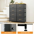 thumbnail image 5 of Uforic 8 Drawer Dressers,Chest of Drawers Fabric Storage Dressers for Bedroom Living Room Dark Gray, 5 of 7