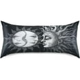 thumbnail image 3 of GZHJMY Sun and Moon Satin Pillowcase for Hair and Skin, Soft and Cozy Cooling Smooth Pillow Cover with Envelop Closure, Queen Size 20x30in Home Decor, 3 of 7