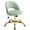 Light Green, variant on Ktaxon Office Desk Chair Adjustable Flannel Computer Task Chair Small Rolling Vanity Stool with Wheels for Study Make-up Dressing White