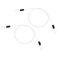 thumbnail image 1 of Uxcell Vinyl Coated Stainless Steel Cable with Loops, Flexible Wire Rope Security Chain Lanyard Lock for Outdoor Lighting White 1/8" 3.3ft, 1 of 7