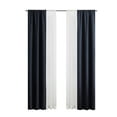 thumbnail image 2 of (3 pack) Mainstays Solid Twill Blackout Curtain Panel and Sheers, Set of 4, Blue Cove, 27.5" W x 95" L, 2 of 11